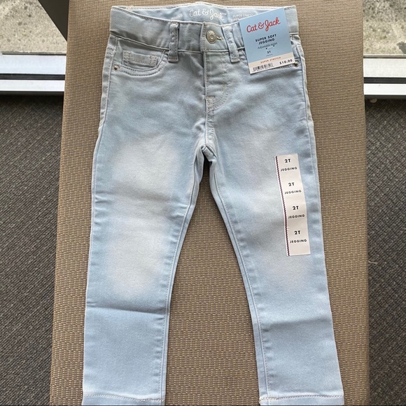 Cat & Jack Super Soft Jeggings- Light Blue NWT - Picture 2 of 4